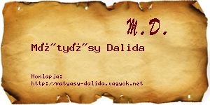 Mátyásy Dalida névjegykártya
